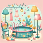 Zaaranżuj przestrzeń dla dziecka: baseny ogrodowe i lampy dla dziewczynki